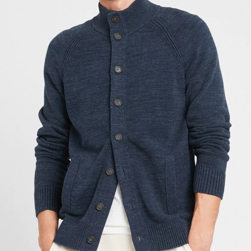Banana Republic Organic Cotton Button Front Cardigan